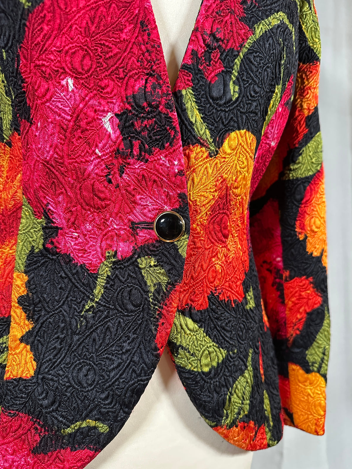 Giacca Anni ‘90 Pianoforte MaxMara Lana e Seta a Fiori