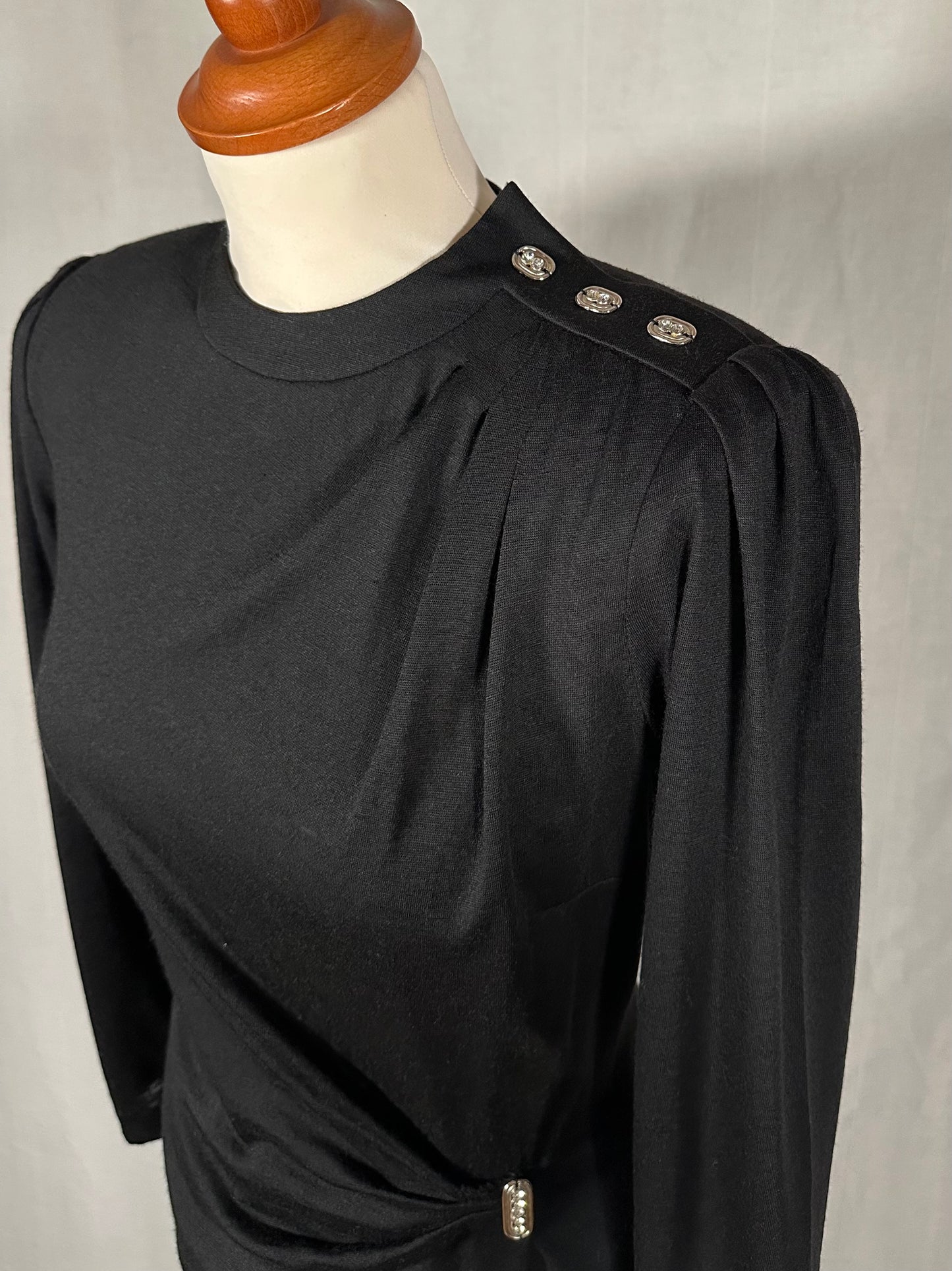 Abito Luisa Spagnoli Vintage Anni ‘80 in Lana Nero