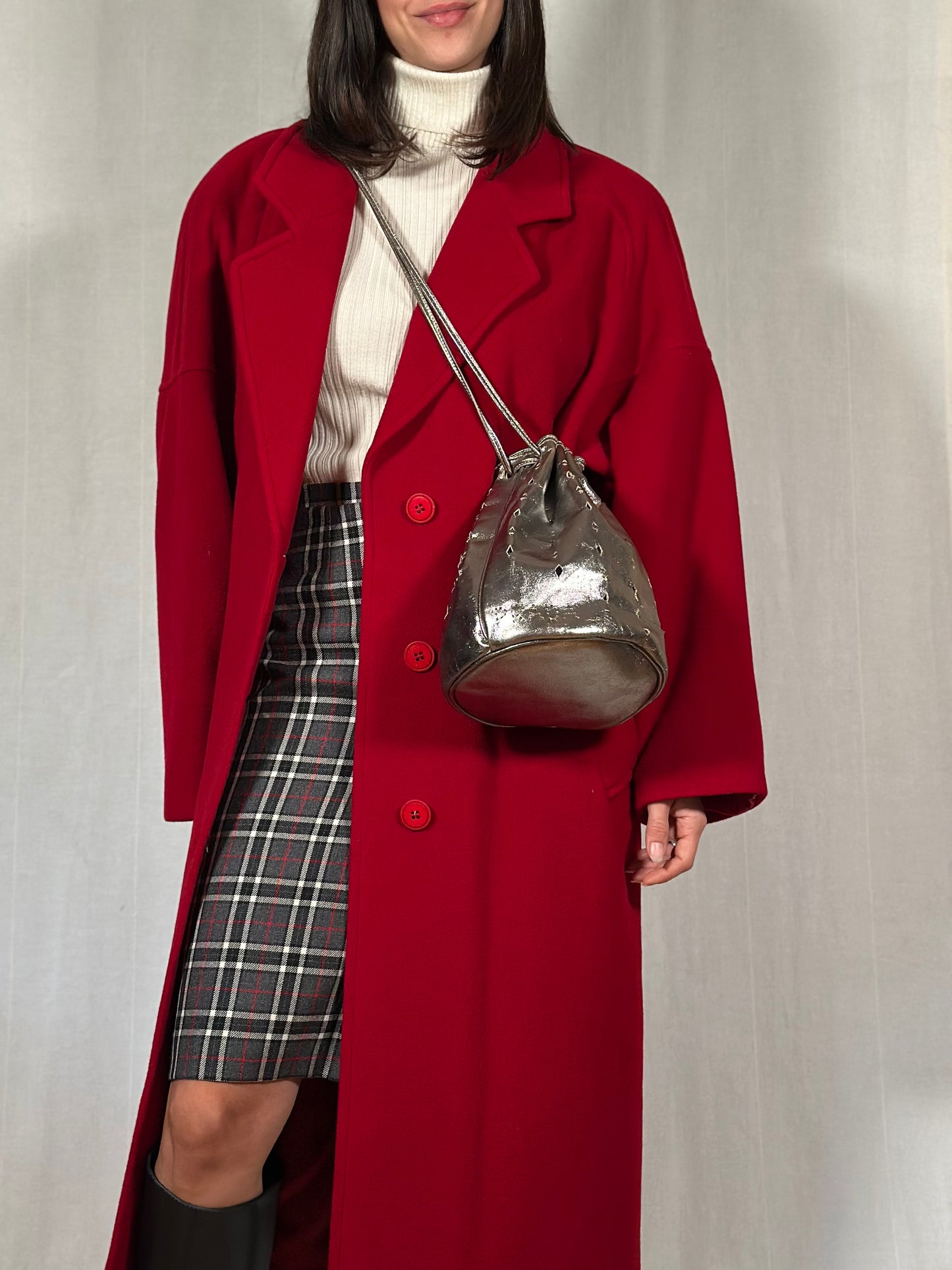 Borsa Secchiello Prada Anni ‘70 in Pelle Argento