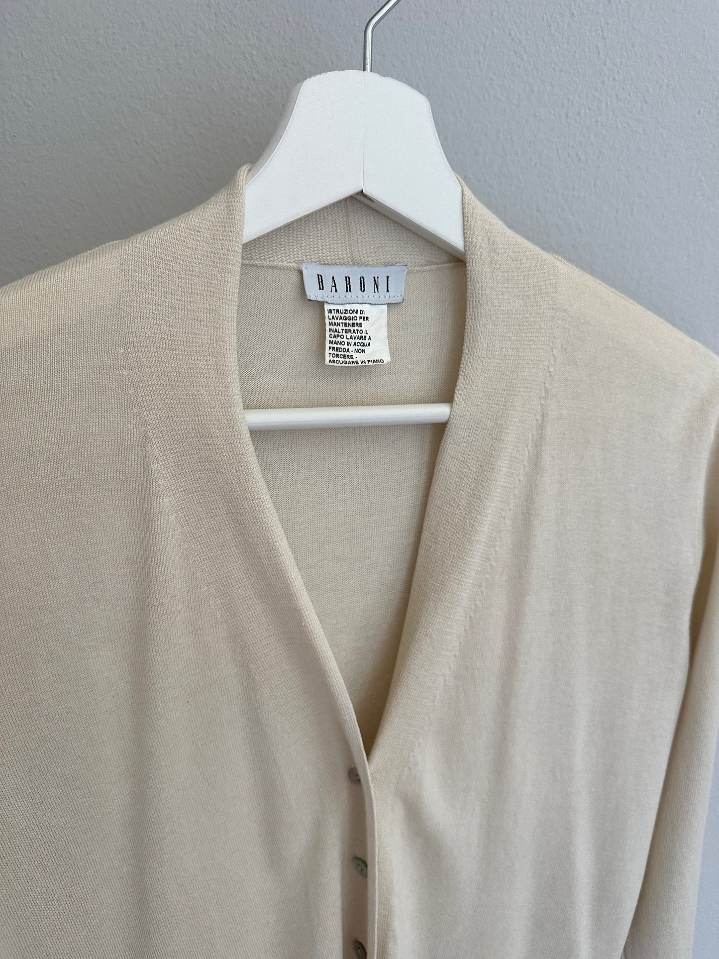 Completo Twinset Canotta e Cardigan in Seta Beige Tg.44/46