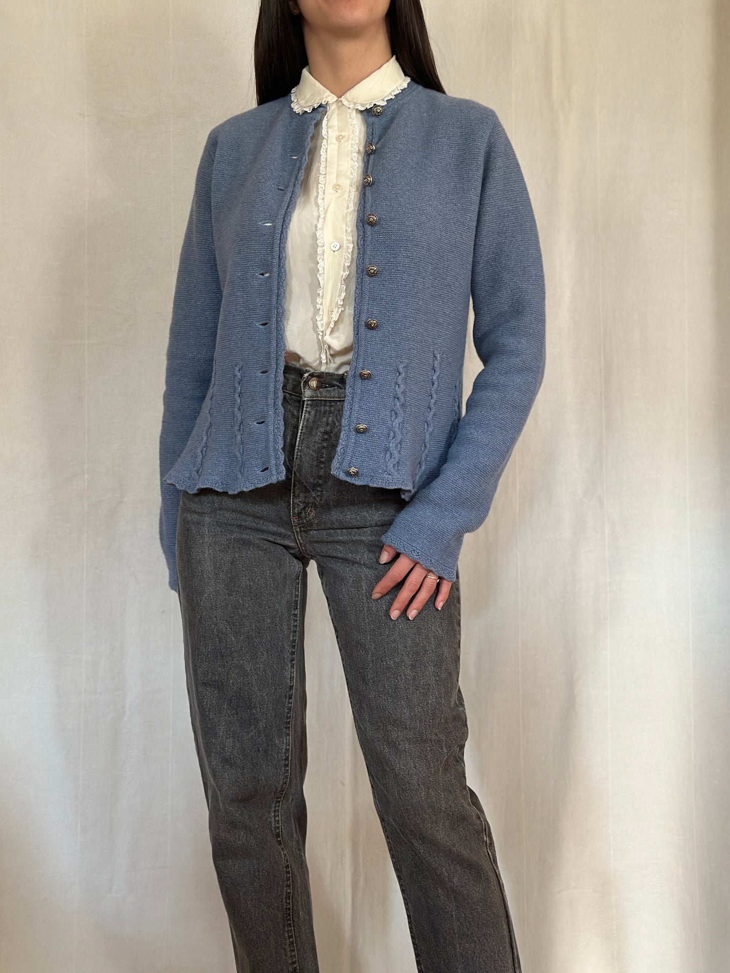 Cardigan Tradizionale Tedesco in Misto Lana Tg.44