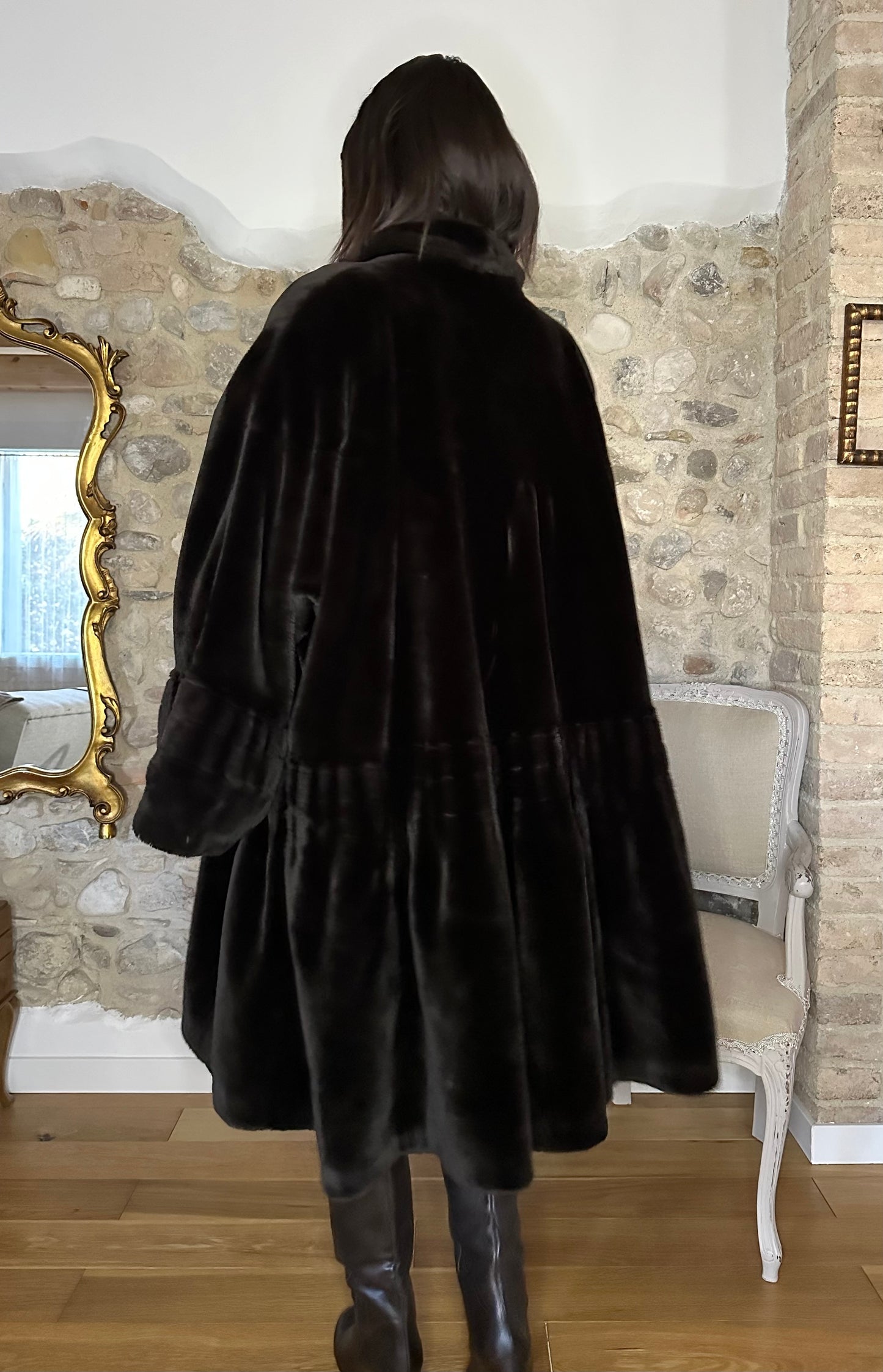 Pelliccia Sintetica Anni ‘80 Marrone Tg. Unica