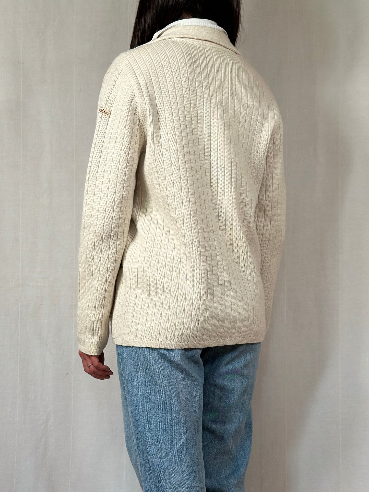 Cardigan Anni ‘80 in Misto Lana Panna