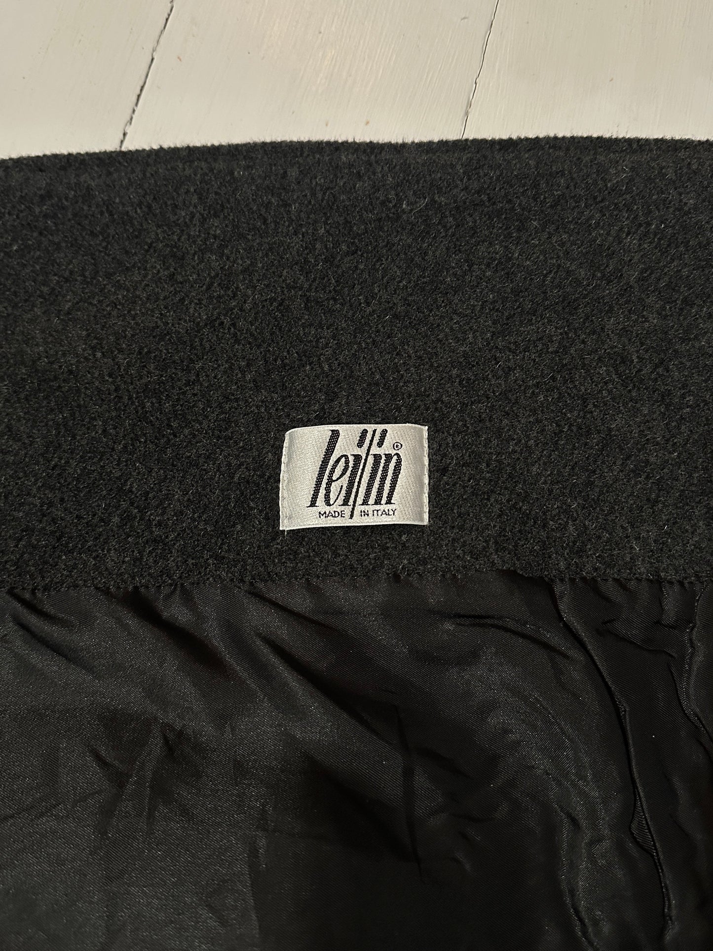 Cappotto Corto Grigio in Lana