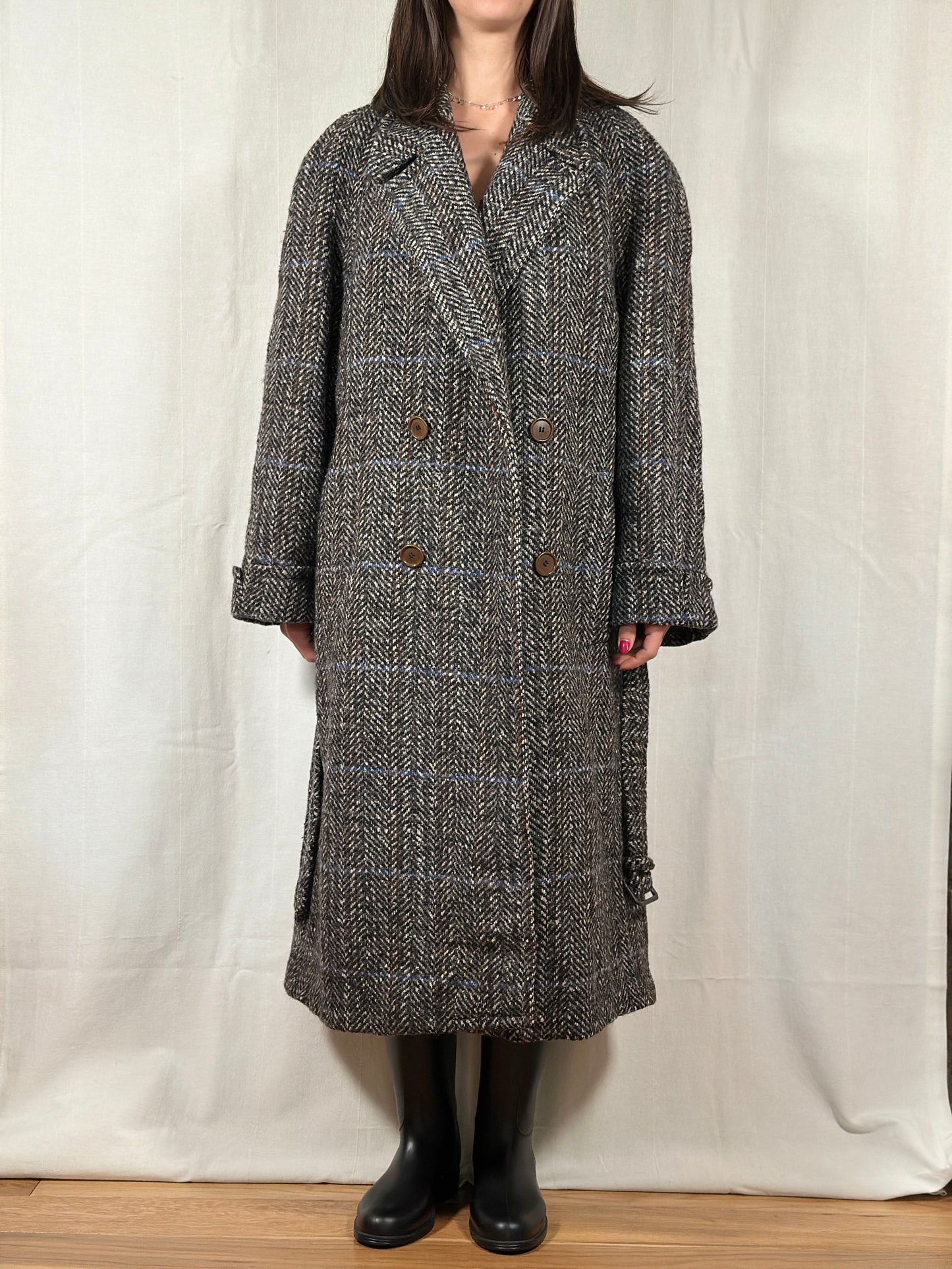 Cappotto Corneliani Vintage Anni ‘80 in Lana Spigata