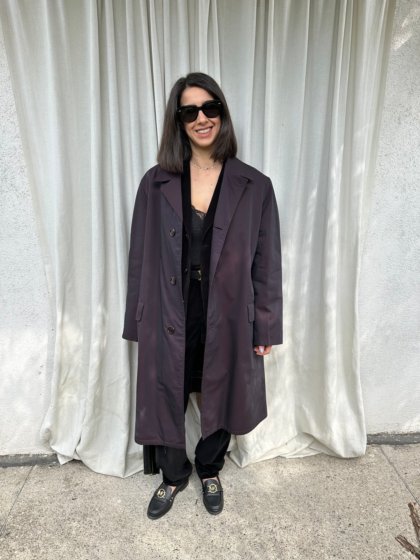 Impermeabile Vintage Salco Viola anni ‘70 Tg.48/50