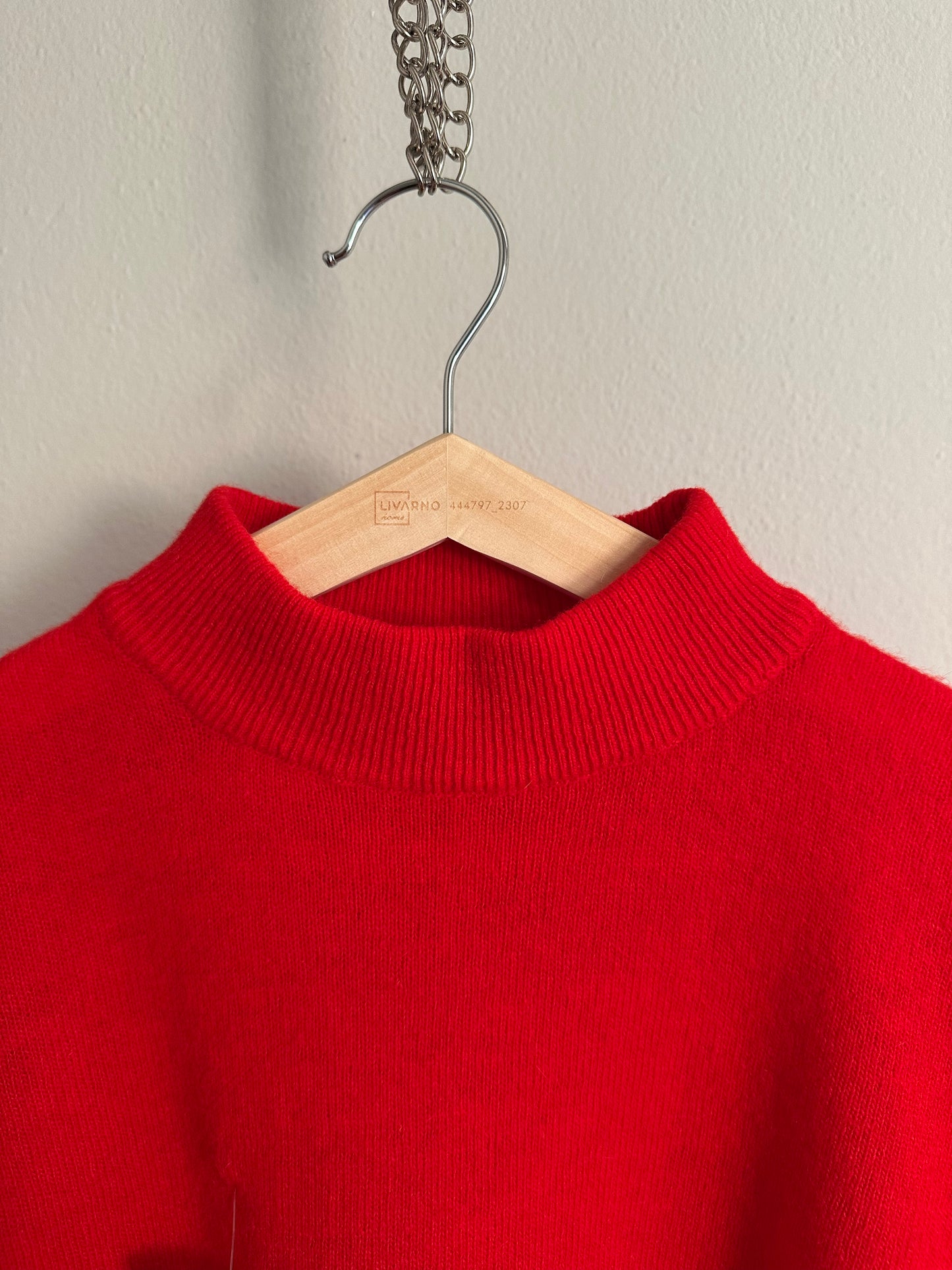 Lupetto Vintage Nuovo in Lana Rosso