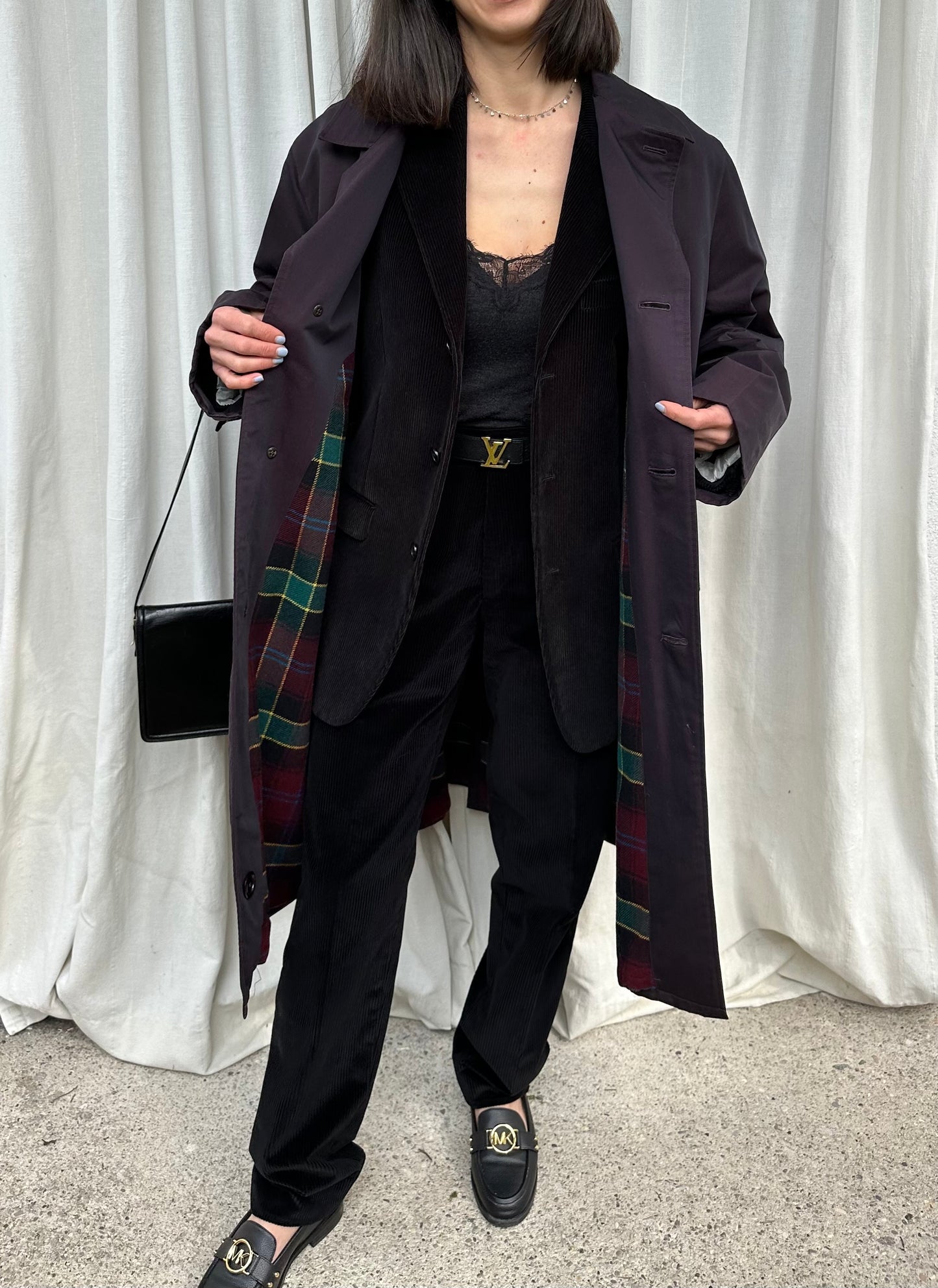 Impermeabile Vintage Salco Viola anni ‘70 Tg.48/50