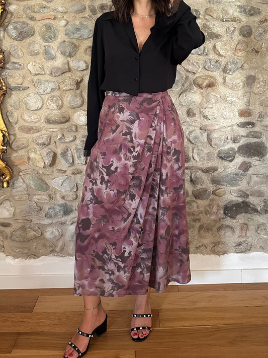 Gonna Pantalone Anni ‘80 in Viscosa Floreale Tg.42/44