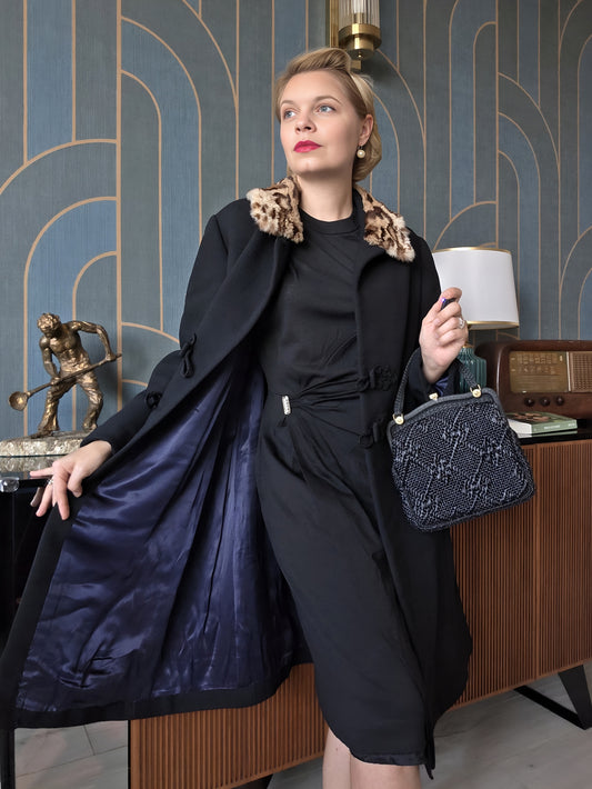 Abito Luisa Spagnoli Vintage Anni ‘80 in Lana Nero