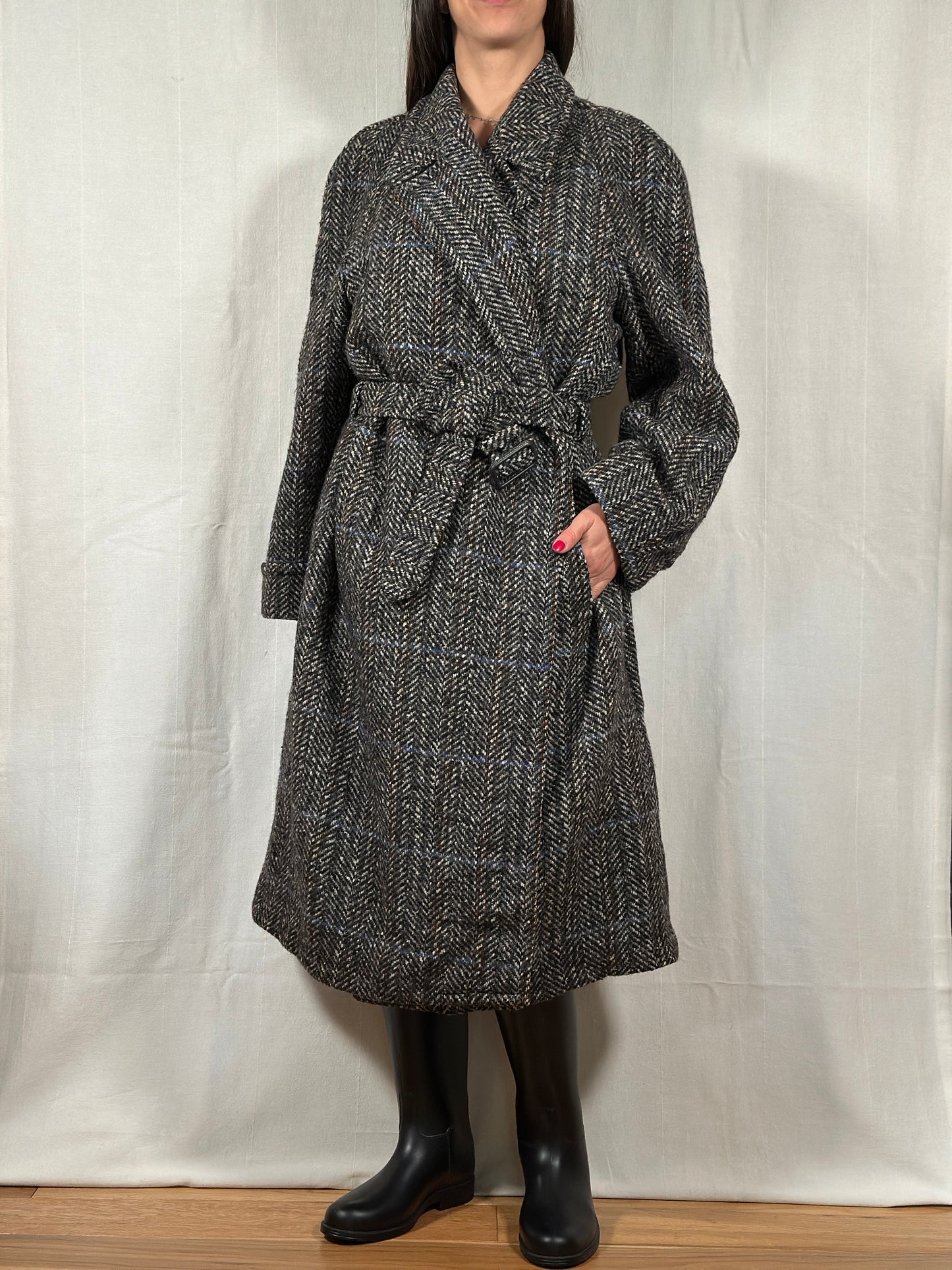 Cappotto Corneliani Vintage Anni ‘80 in Lana Spigata