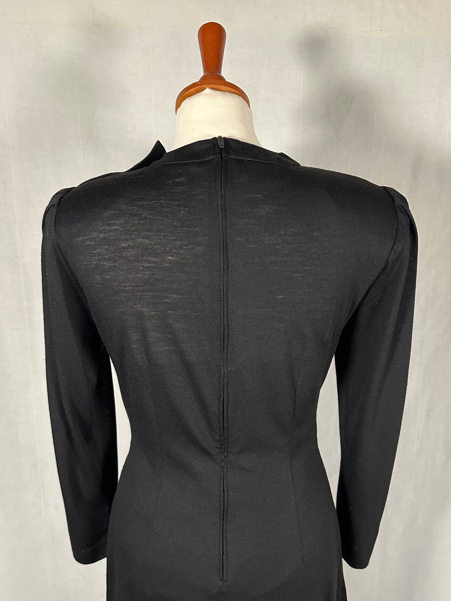 Abito Luisa Spagnoli Vintage Anni ‘80 in Lana Nero