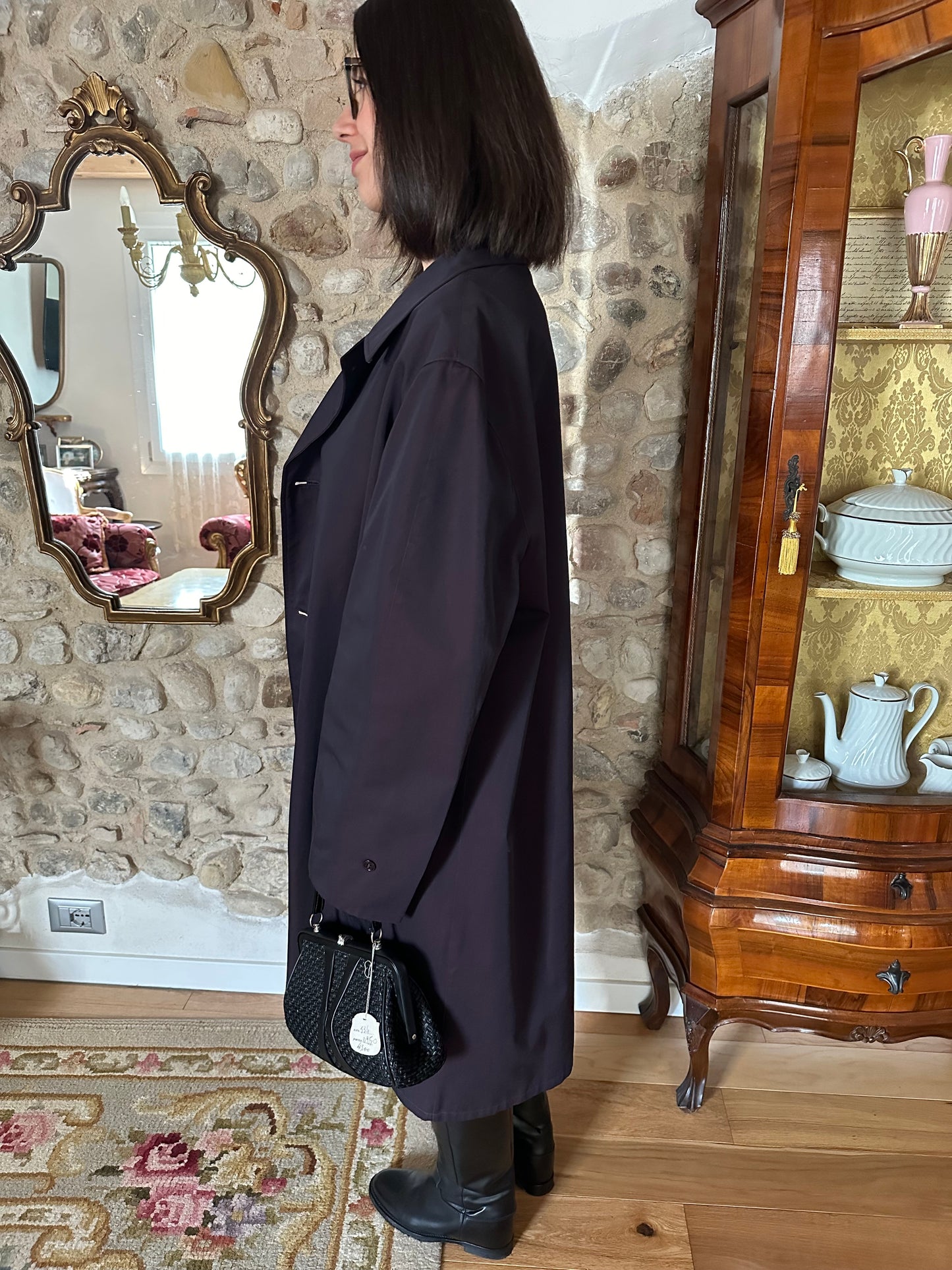 Impermeabile Vintage Salco Viola anni ‘70 Tg.48/50