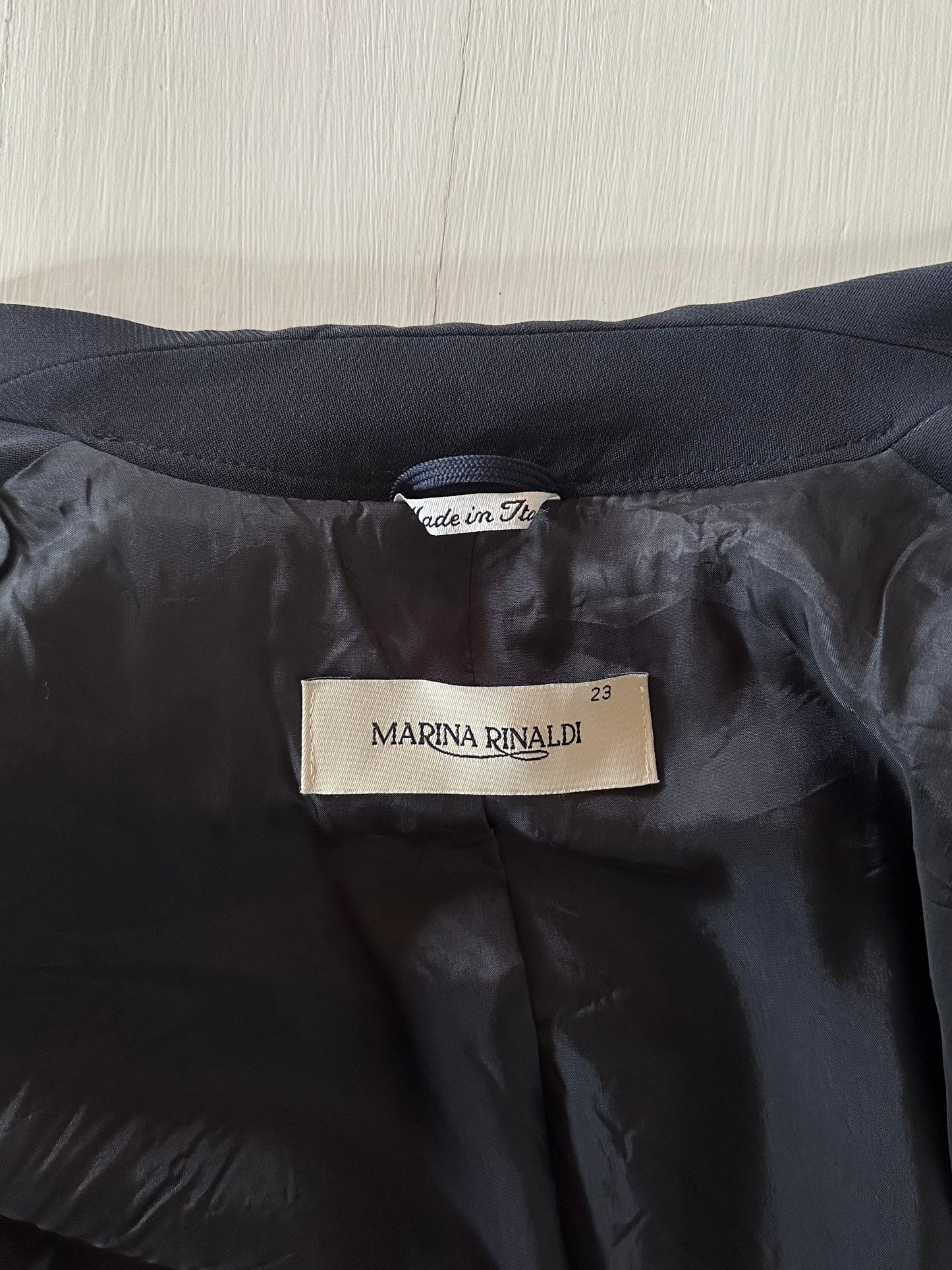 Soprabito / Giaccone Marina Rinaldi Lana e Viscosa Blu Tg.50/52