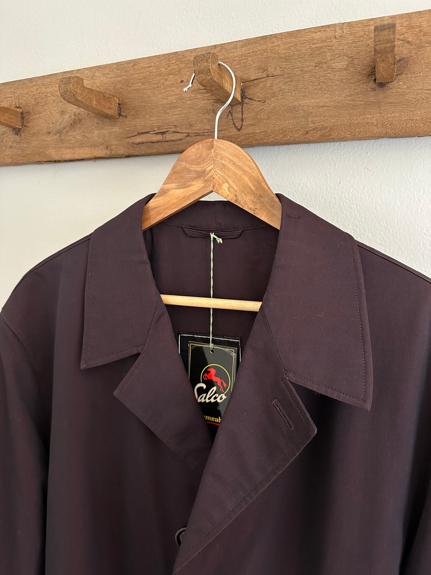 Impermeabile Vintage Salco Viola anni ‘70 Tg.48/50