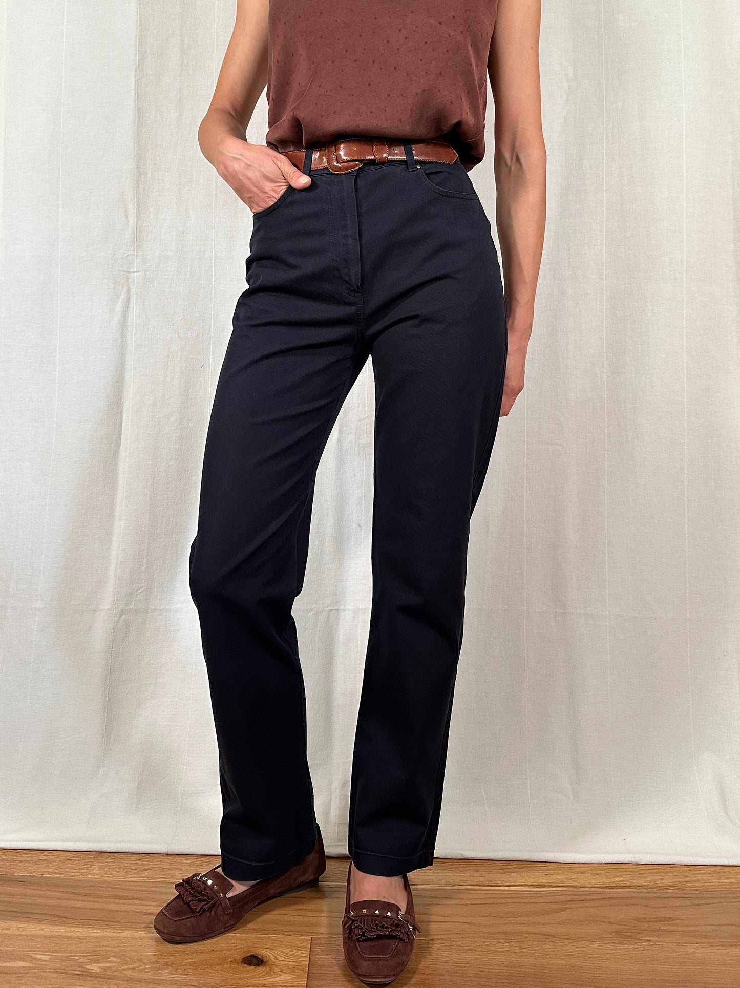 Pantalone Weekend MaxMara in Cotone Blu Tg.40