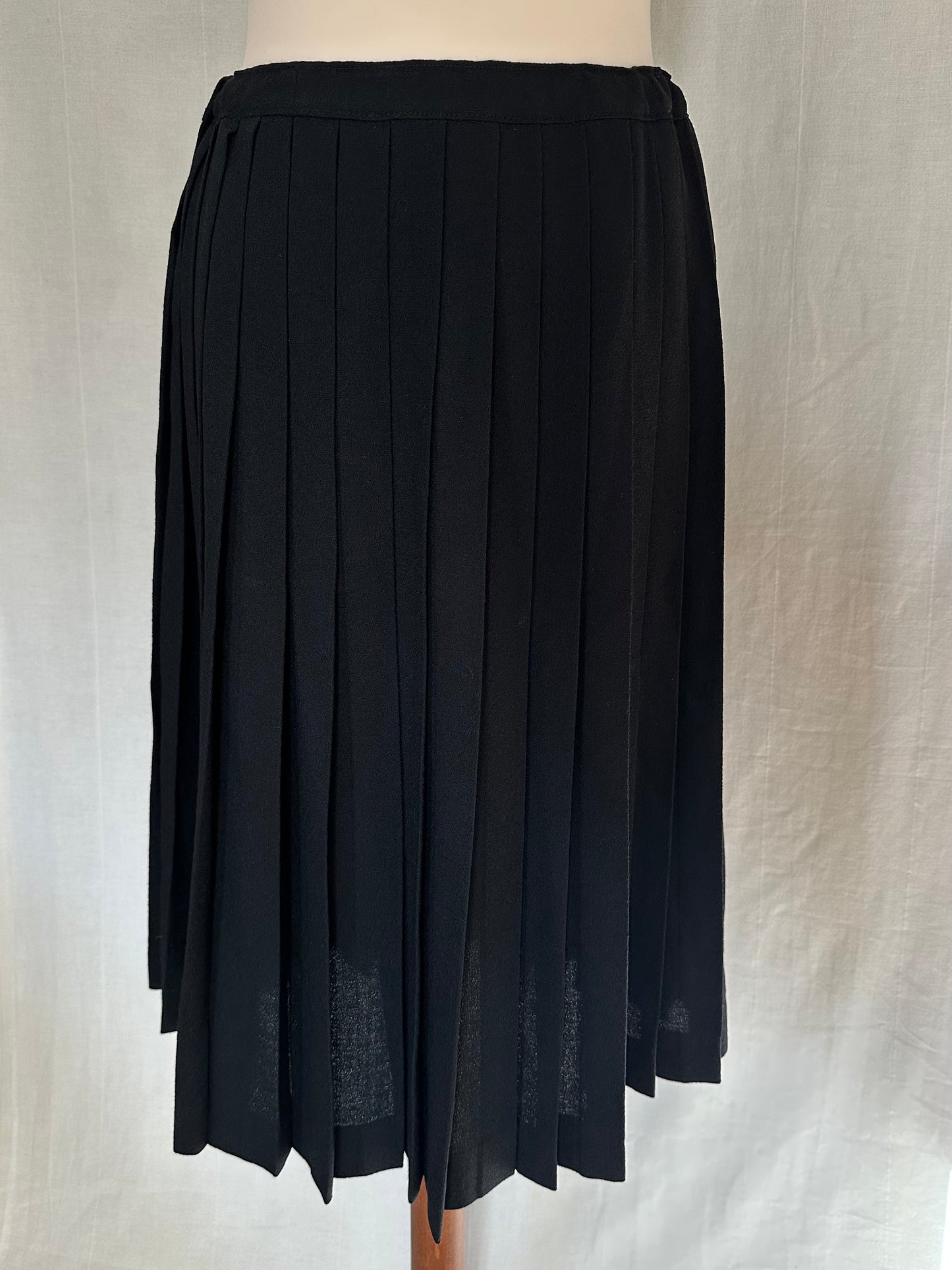 Gonna a Pieghe Anni ‘70 in Lana Nera Tg.40/42/44