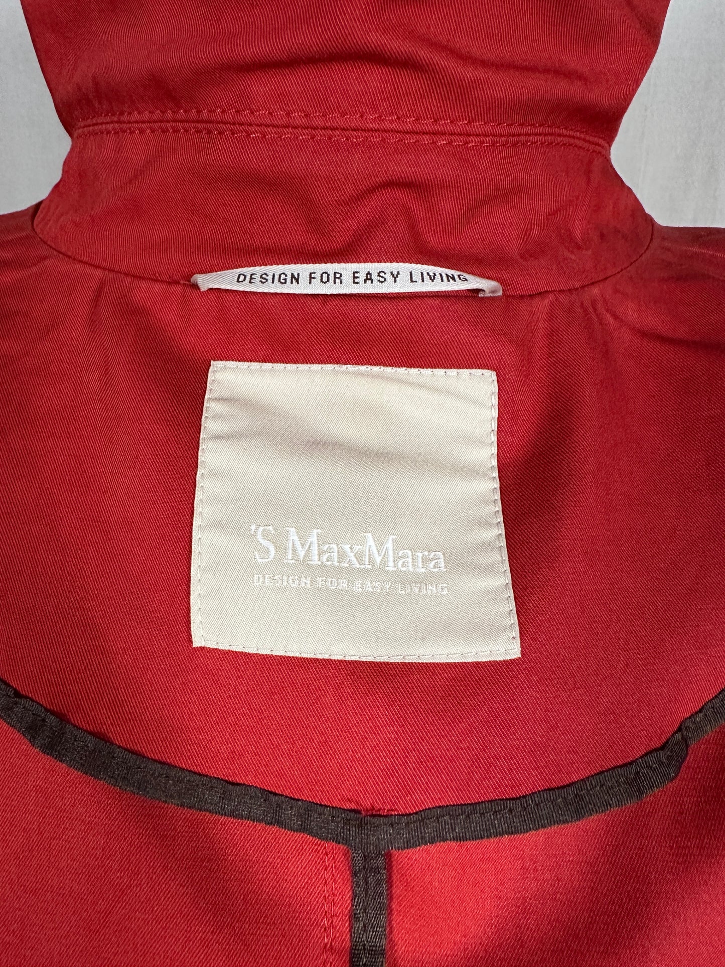 Impermeabile ‘S Max Mara in Cotone Rosso Mattone