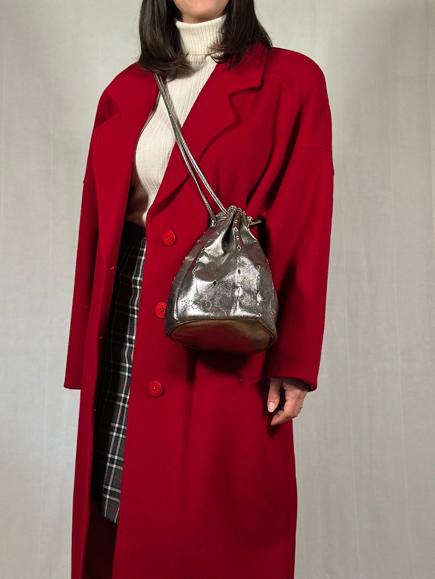 Borsa Secchiello Prada Anni ‘70 in Pelle Argento