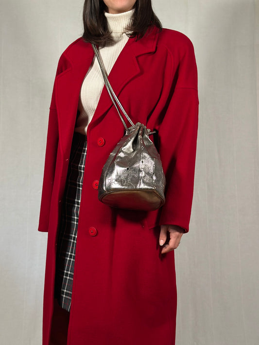 Borsa Secchiello Prada Anni ‘70 in Pelle Argento