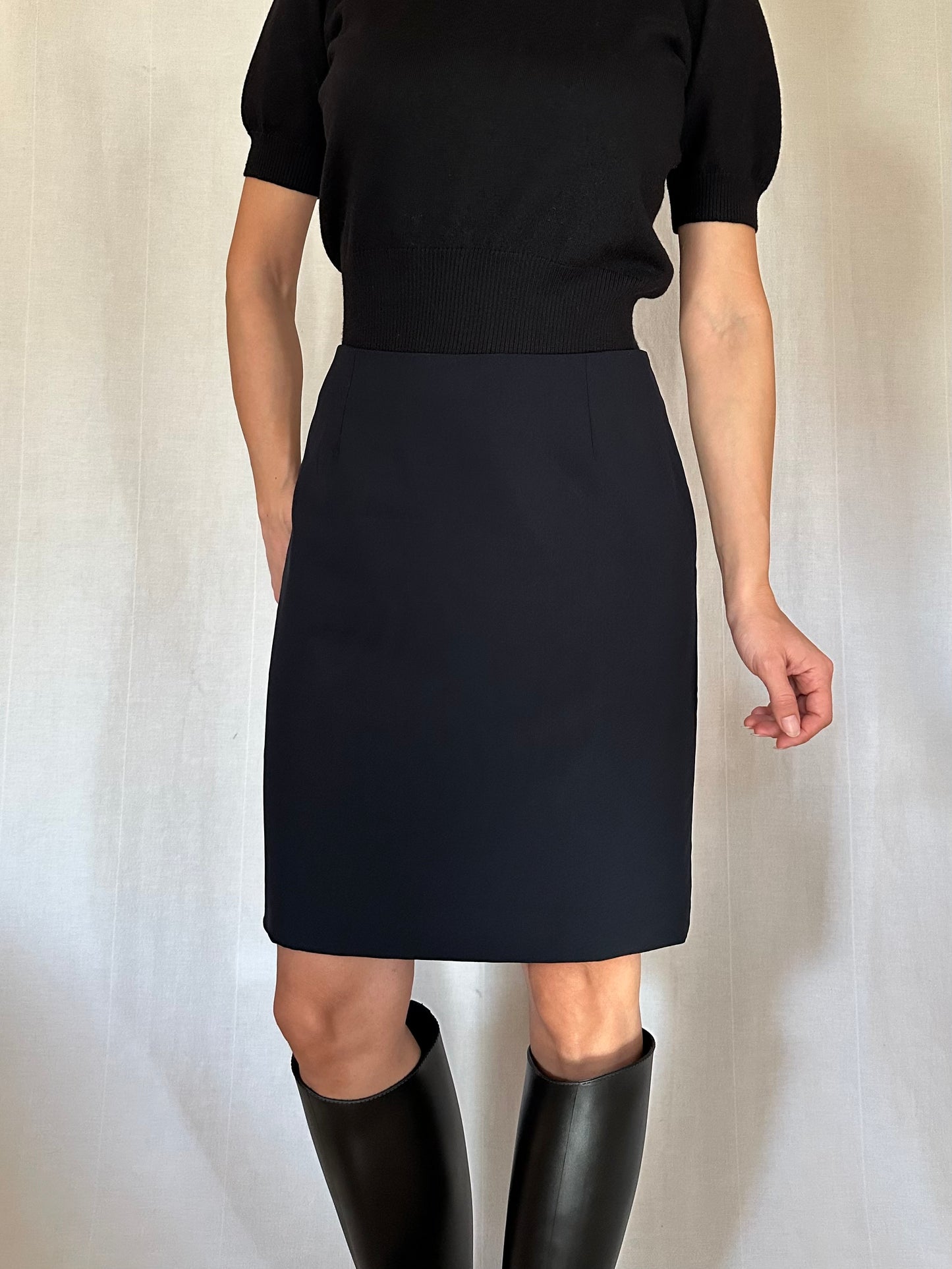 Gonna Gucci Vintage Anni ‘90 in Lana Blu Tg.40/42