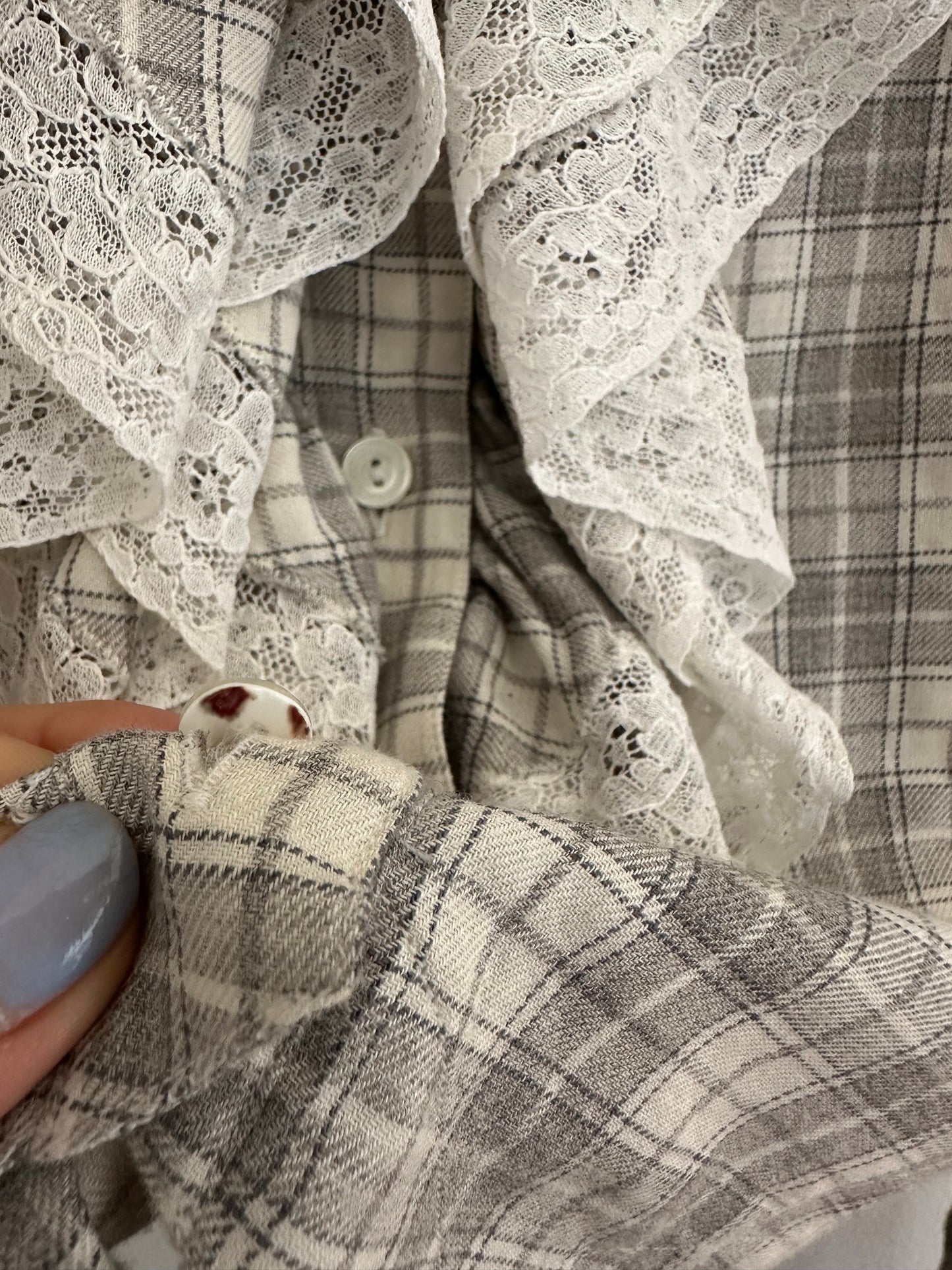 Camicia Vintage Anni ‘70/‘80 con Volants Tg.44