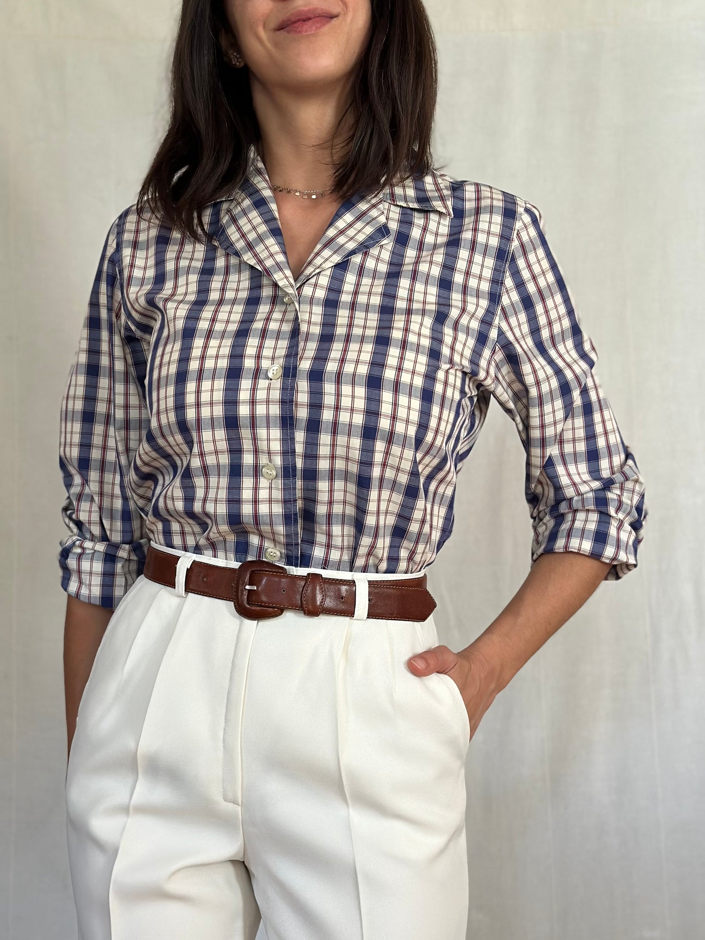 Camicia Benetton Vintage Anni ‘90 a Quadri Tg.40/42