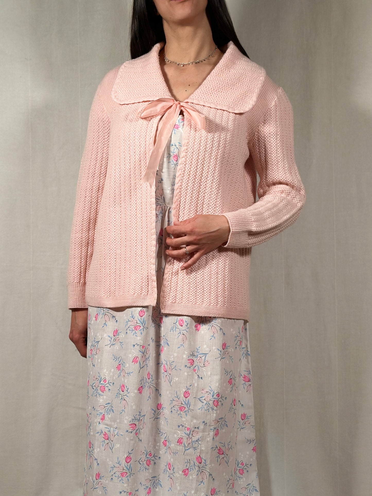Liseuse Vintage Anni ‘60 in Misto Lana Rosa