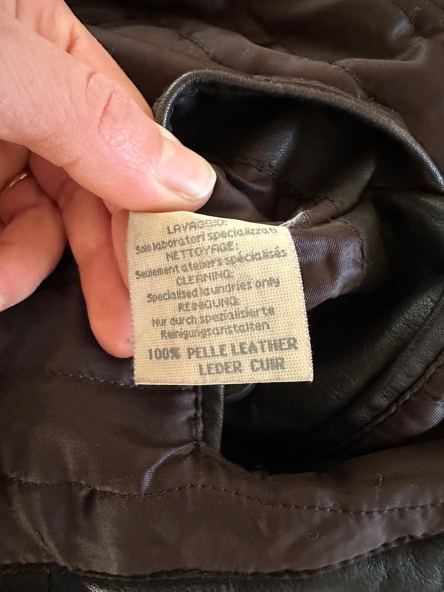 Giubbotto in Pelle Imbottito Testa di Moro Tg.50/52