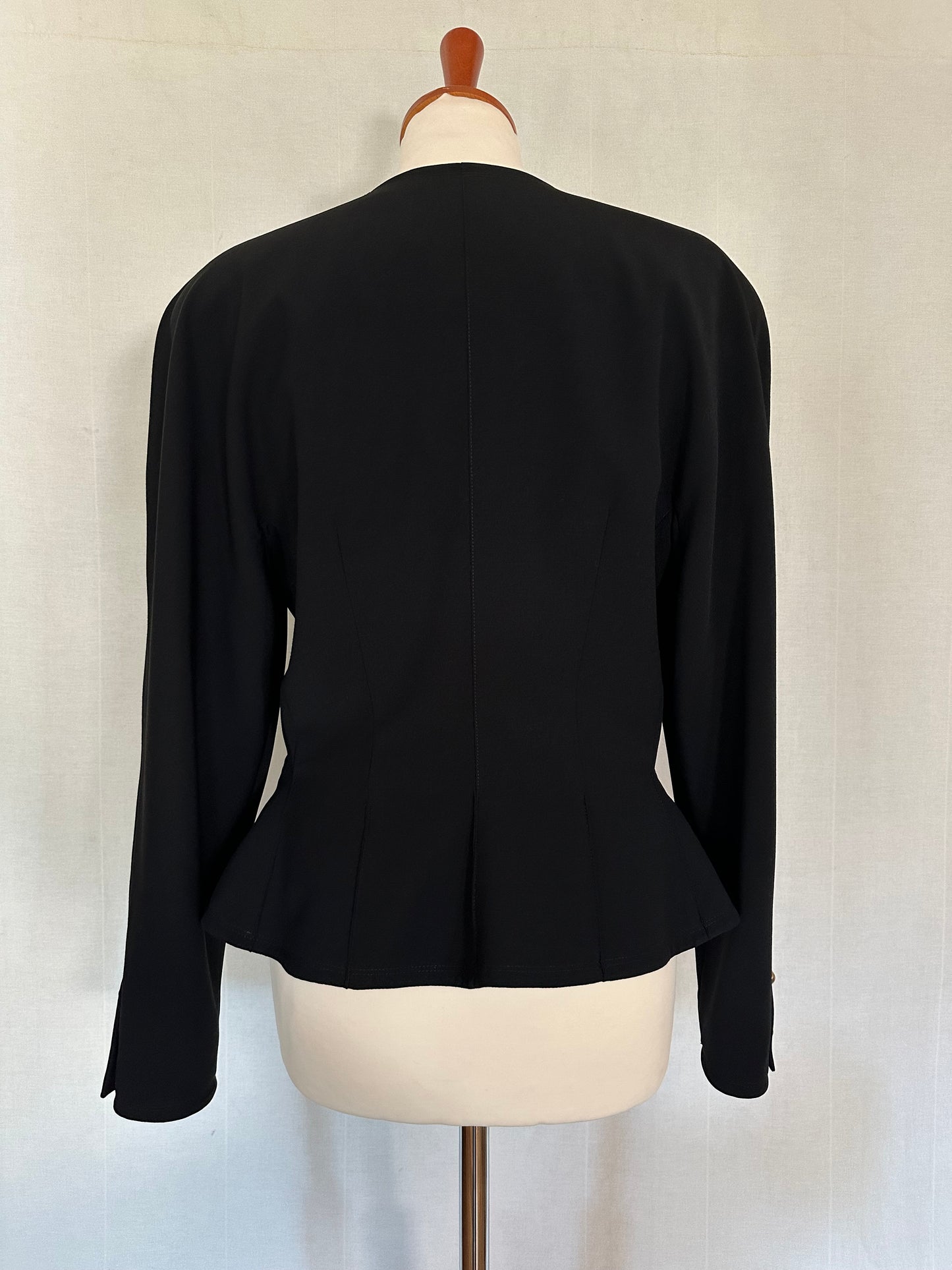 Giacca Genny Vintage Anni ‘80 in Lana Nera Tg.42